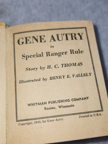 Vintage Big Little Book Better Little Book Gene Autry In Special Ranger Rule
