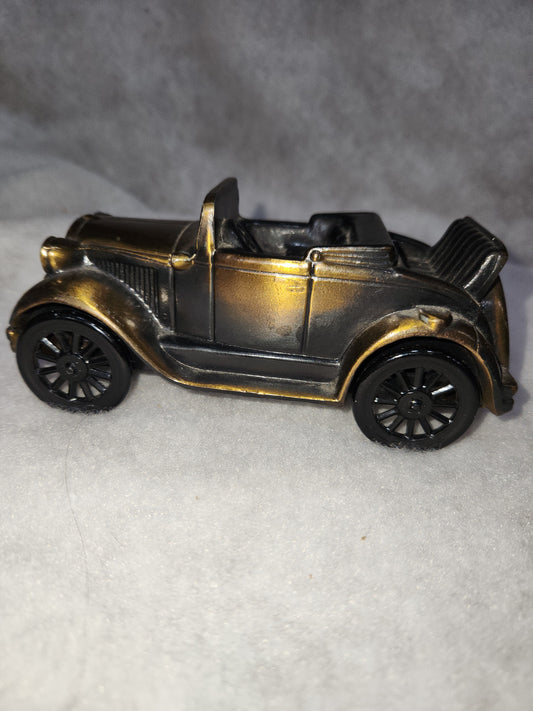 Vintage 1974 Banthrico Cast Metal Brass Plated 1929 Ford Roaster Coin Bank promotional gift cb65