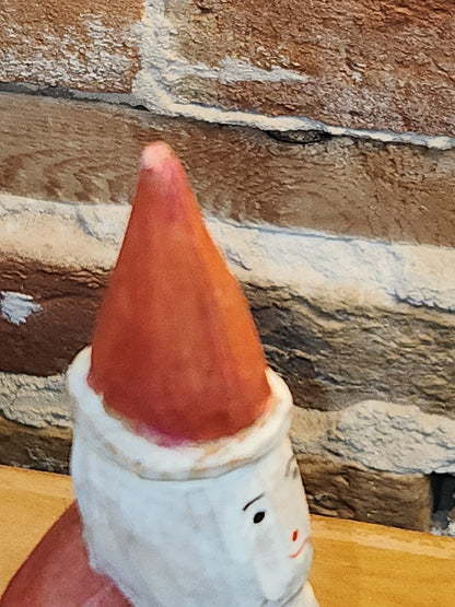 Folk Art Wood Santa Claus With Moveable Arms probably vintage