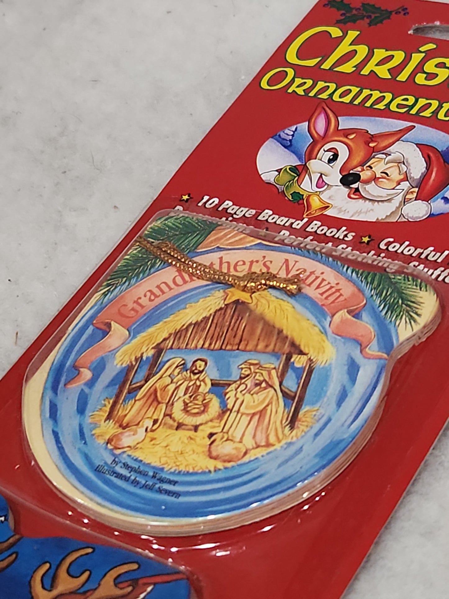 Vintage GoodTimes Christmas Ornament Books Children's Stories 1993 NIP sealed NOS