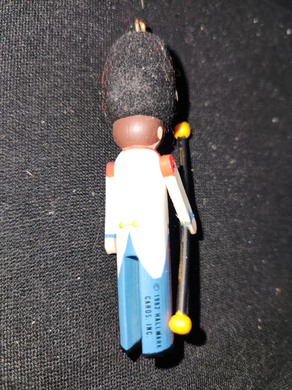 Hallmark Keepsake Ornament 1982 miniature Clothespin Soldier England Queen's Royal Guard ornament 1st in Series hos1