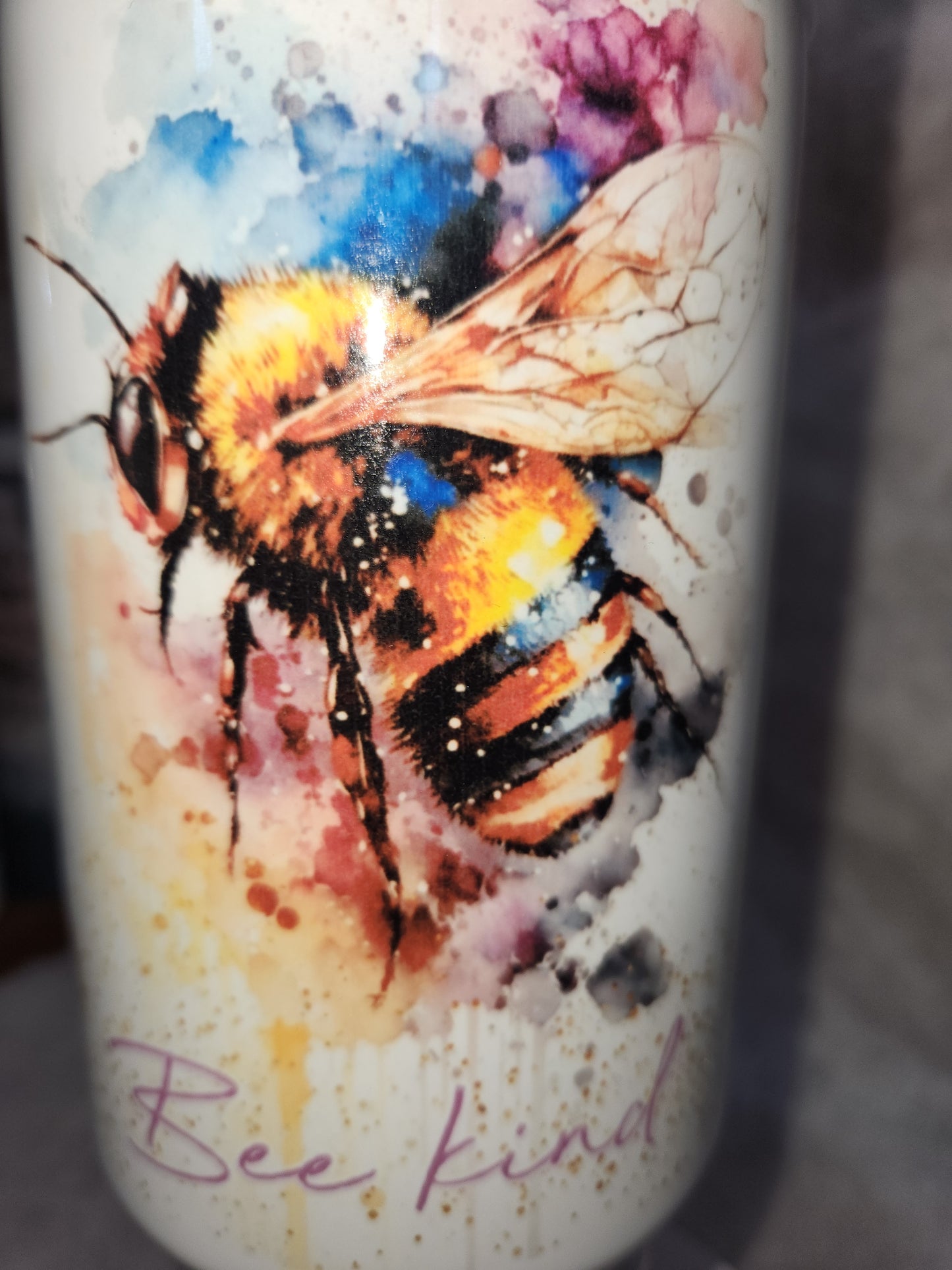 40 Oz Insulated Stainless Steel Tumbler watercolor bee happy, bee kind, bee sweet tb3