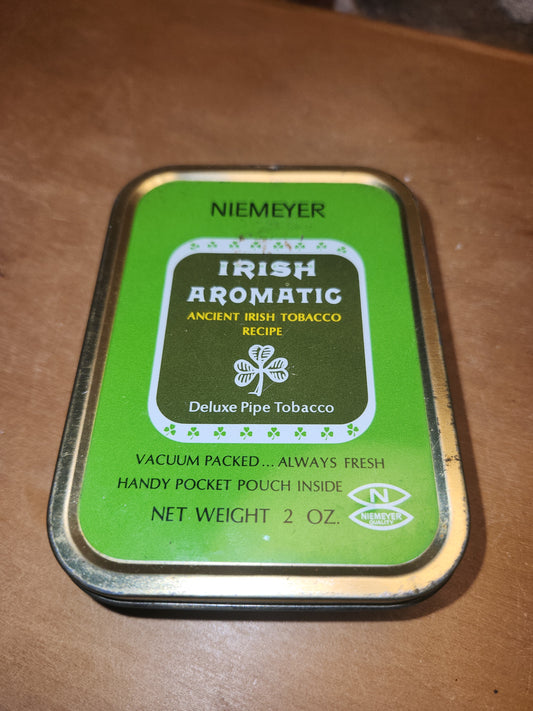 Vintage Niemeyer Irish Aromatic Ancient Irish Tobacco Recipe Tin 2oz Hollco tin06