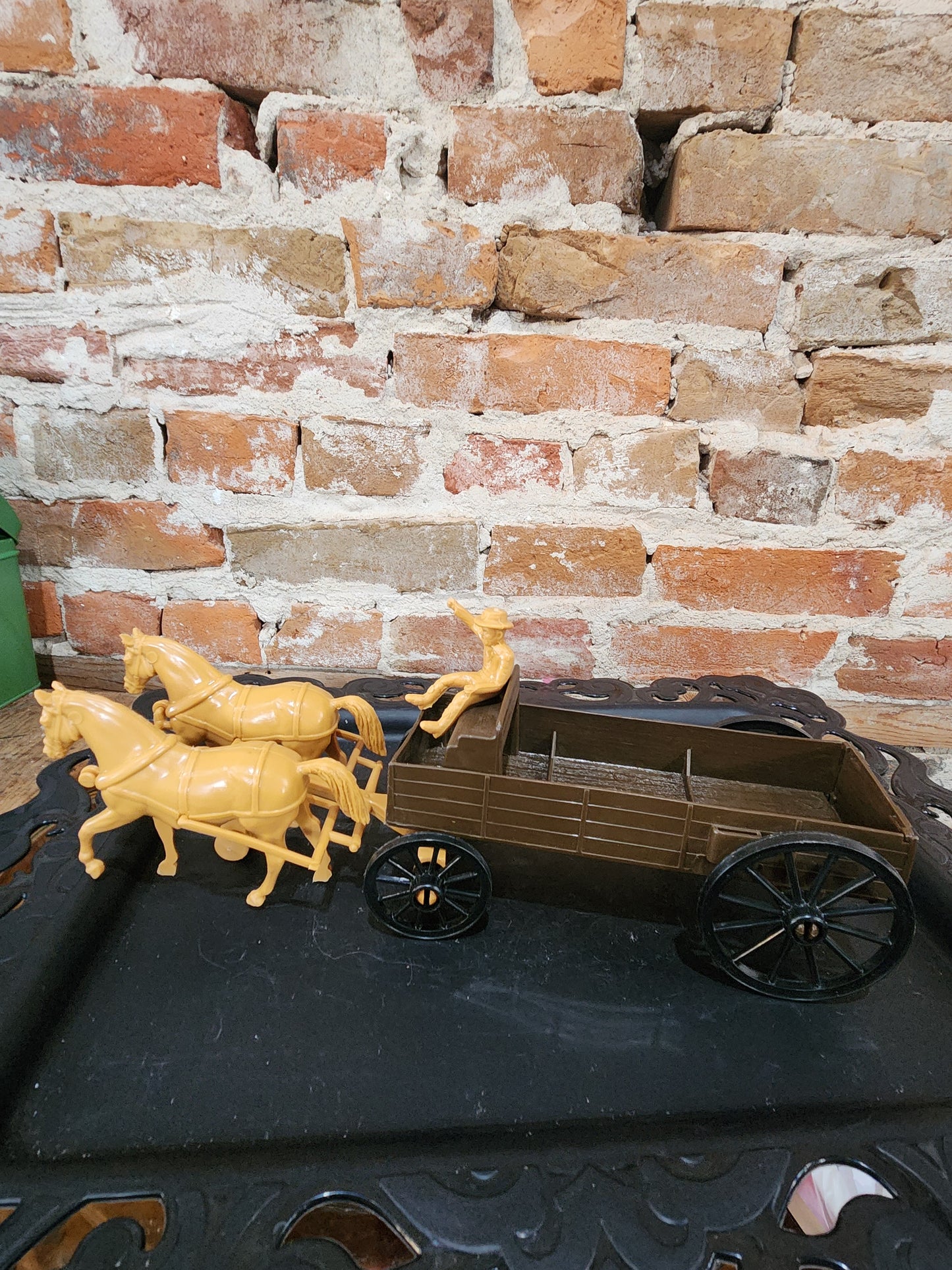 Processed Plastic Company Western Buckboard Farm Wagon and Team car65