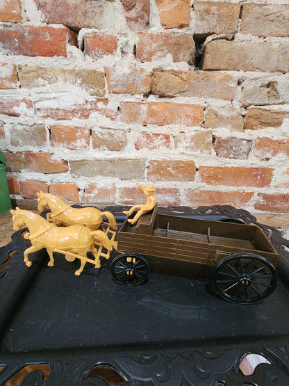 Processed Plastic Company Western Buckboard Farm Wagon and Team car65