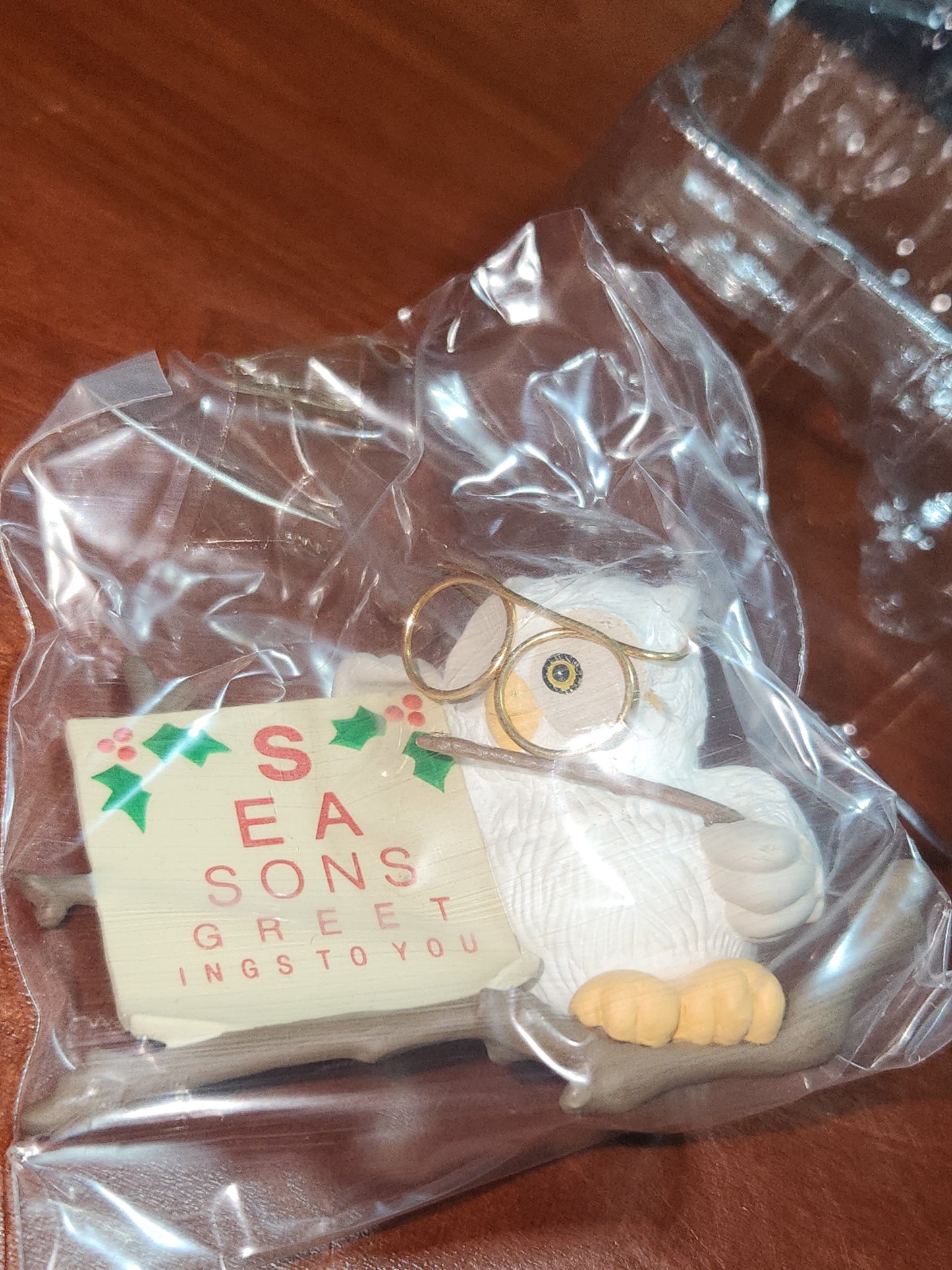 Vintage Hallmark Keepsake Ornament “Owliday” Wish Unopened 1987 miniature