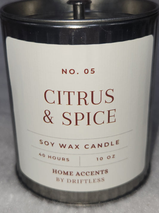 Home Accents Soy Wax Candle 10 oz Citrus & Spice cns