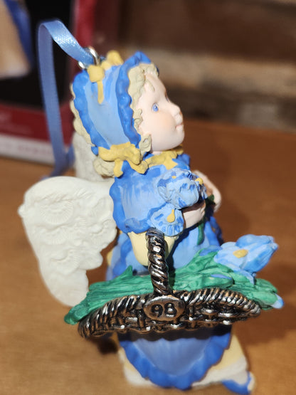 Vintage Hallmark Keepsake Ornament Iris Angel The Language Of Flowers 1998 hO11