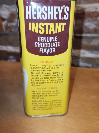 Vintage Hershey’s Instant Genuine Chocolate Flavor Drink Mix Tin NO CONTENTS  ti11