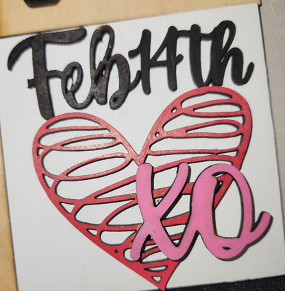 Valentine's day kit for interchangeable arch or rectangle frame. FRAME SOLD SEPARATELY