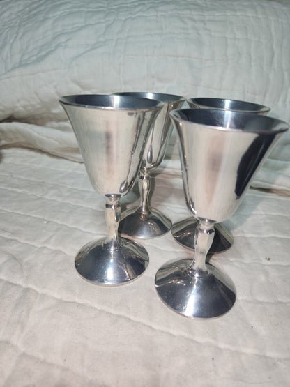 Vintage Raimond Italy Silver Wine Cups silver stemware set of 4 ss681