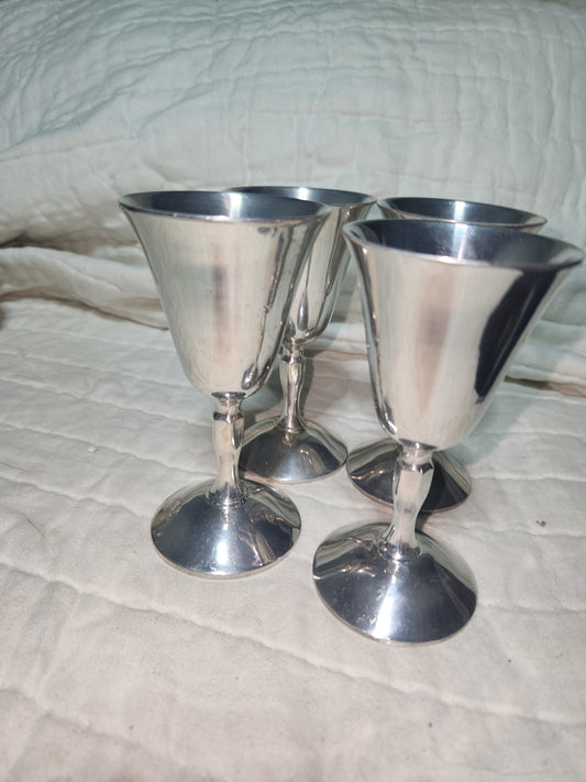 Vintage Raimond Italy Silver Wine Cups silver stemware set of 4 ss681