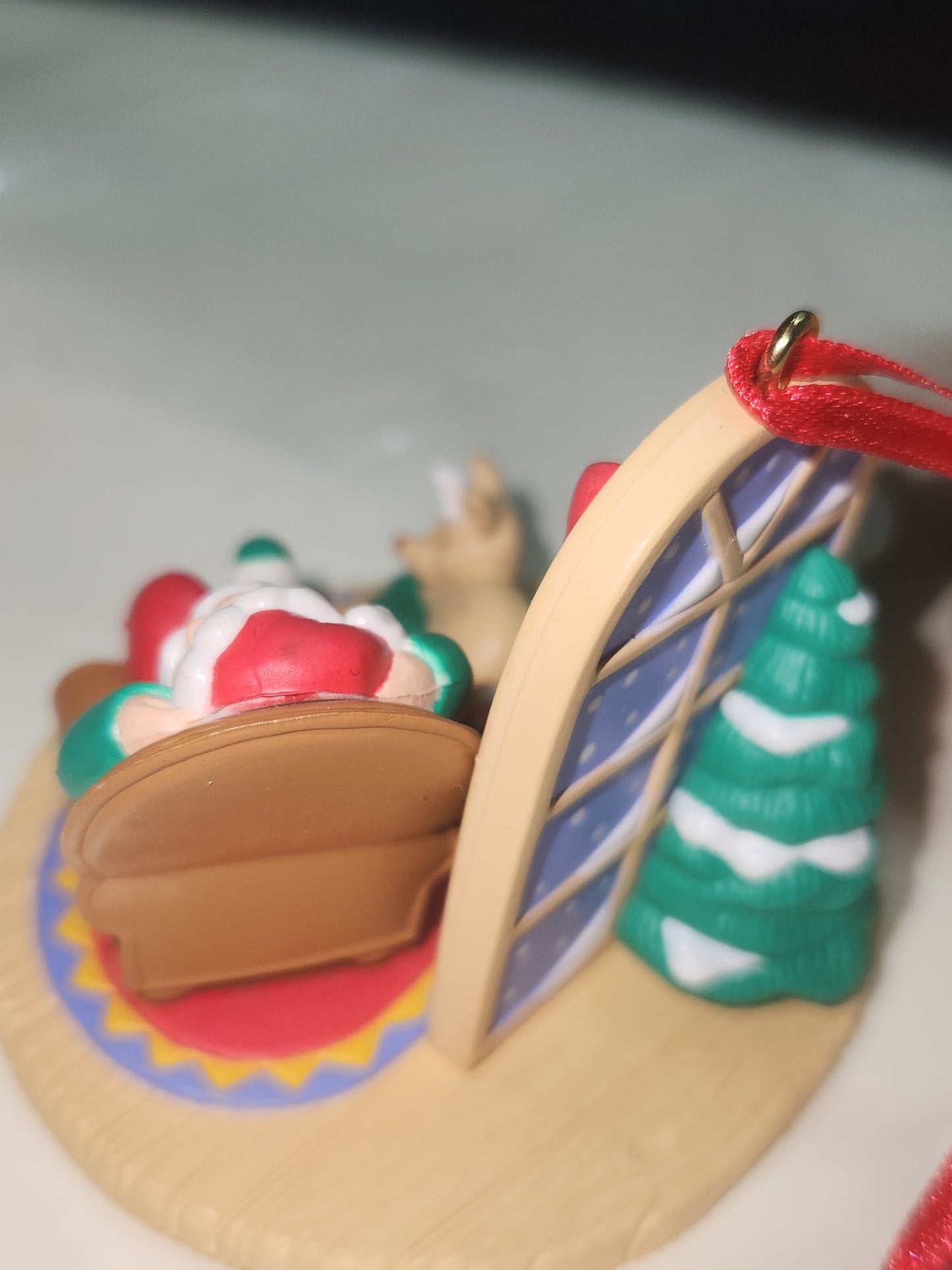 Avon Gift Collection Christmas With Santa Ornament Taking A Nap