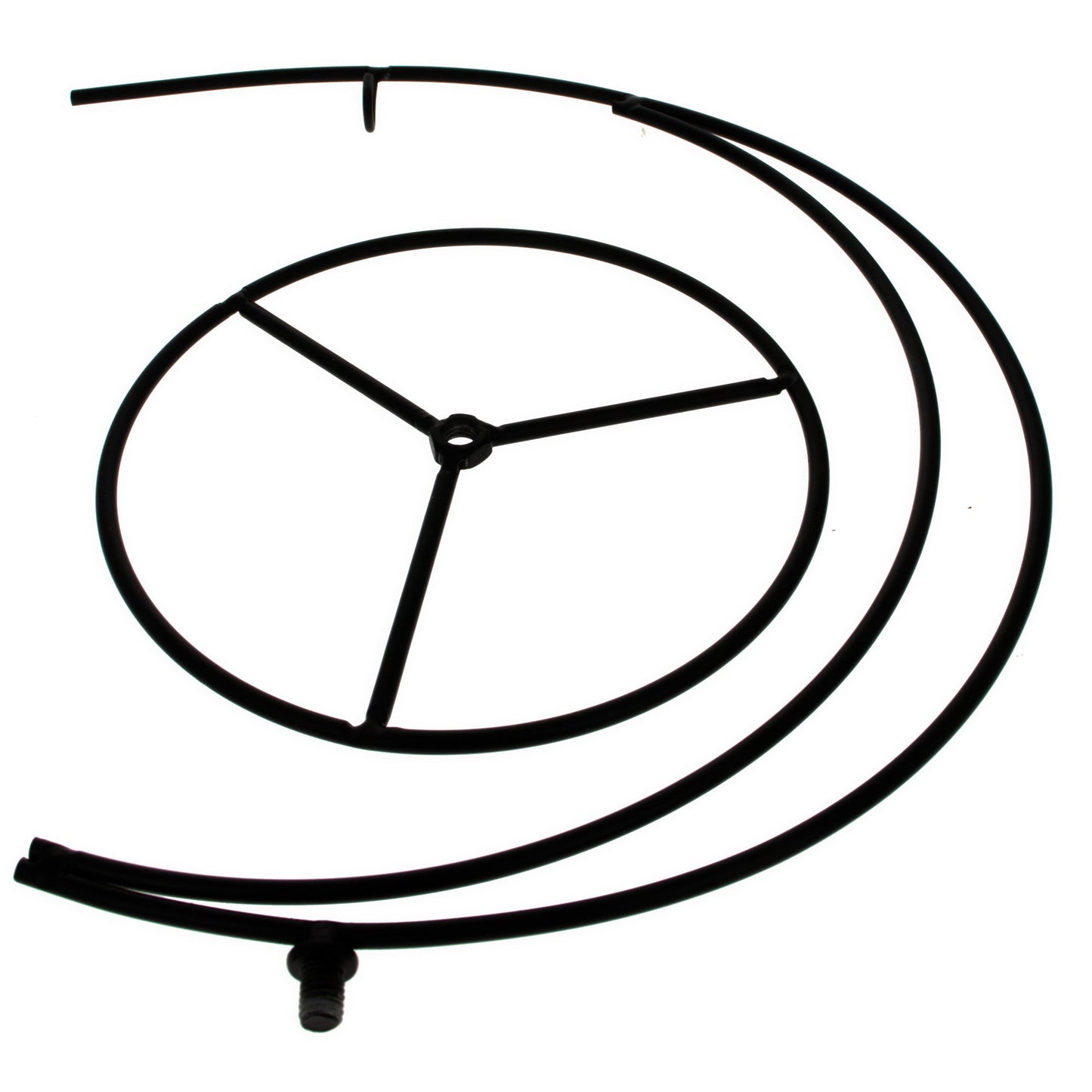 Double Curve Crescent Black Metal Ornament Display Stand 9.25 Inches