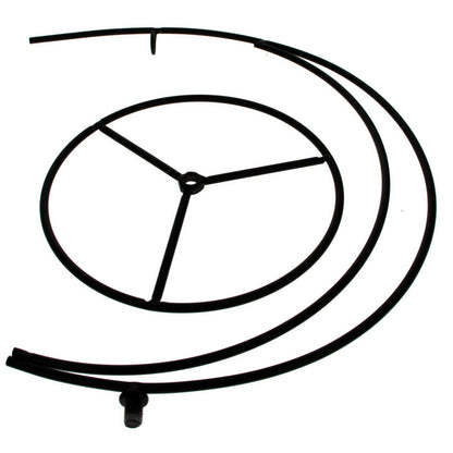Double Curve Crescent Black Metal Ornament Display Stand 9.25 Inches