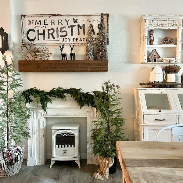 47 Inch Reclaimed Rustic Natural Wood Mantle  NOT AVAILABLE AT MINDEN LOCATION