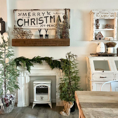 47 Inch Reclaimed Rustic Natural Wood Mantle  NOT AVAILABLE AT MINDEN LOCATION