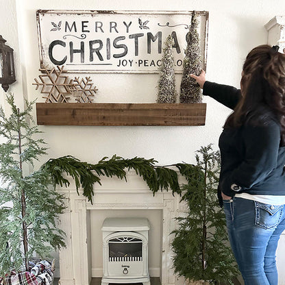 47 Inch Reclaimed Rustic Natural Wood Mantle  NOT AVAILABLE AT MINDEN LOCATION