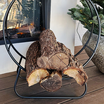Black Iron Loop Fireplace Log Holder  NOT AVAILABLE AT MINDEN LOCATION