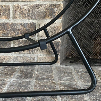 Black Iron Loop Fireplace Log Holder  NOT AVAILABLE AT MINDEN LOCATION